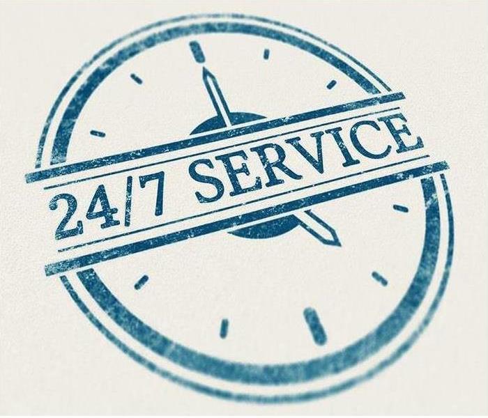 Illustration of a Sign for 24/7 Service